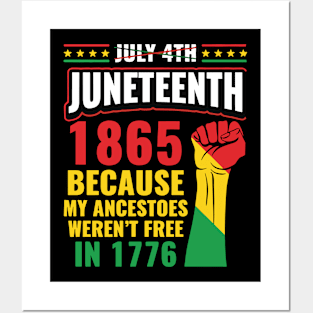 Juneteenth June 1865 Black History Afro Posters and Art